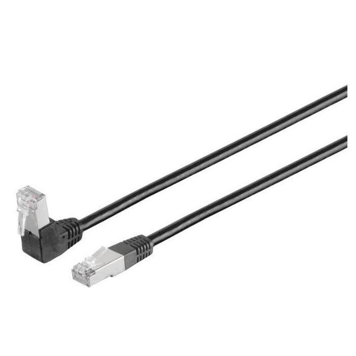 MicroConnect CAT6 U/UTP Network Cable 1 x 90° angled 0,25m, Black MicroConnect CAT6 U/UTP Network Cable 1 x 90° angled 0,25m, Black