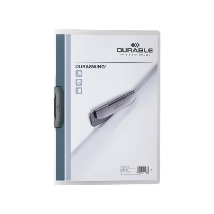 Carpeta Durable Duraswing Dossier Pinza Lateral Giratoria Polipropileno Din A4 grafito 30 Hojas 1