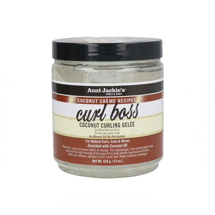 Aunt Jackie's Curls & Coils Curl Boss Gel Rizador de Coco - Hidratación ligera y rizos elásticos 426 g
