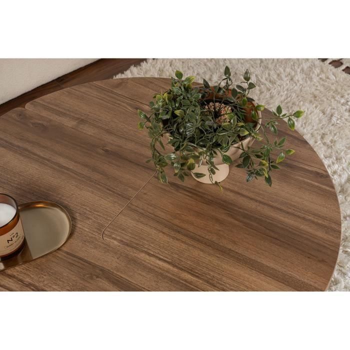 Mesa de centro redonda MOIRA Nogal - CAL1738350996215 - 90 x 90 x 41 cm 4