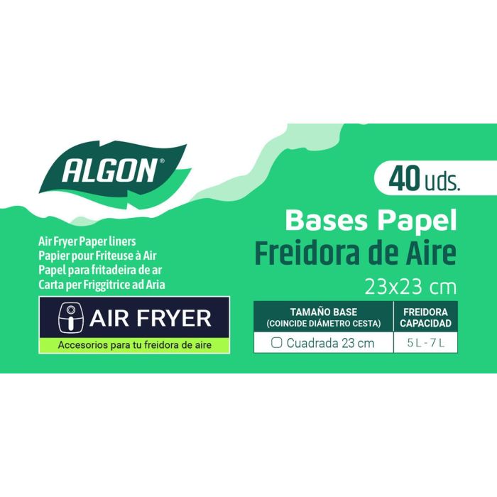 Algon Set de 40 Papeles Cuadrados para Airfryer de 23 cm (24 Unidades) 7
