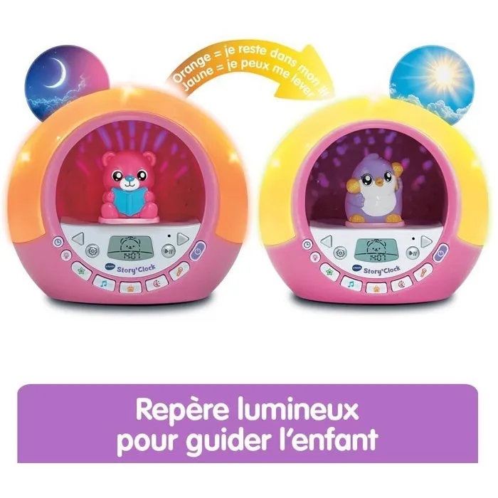 Vtech VTE3417766219558 Mi Cuentista de Historias Reloj Despertador Rosa - Idioma francés 2