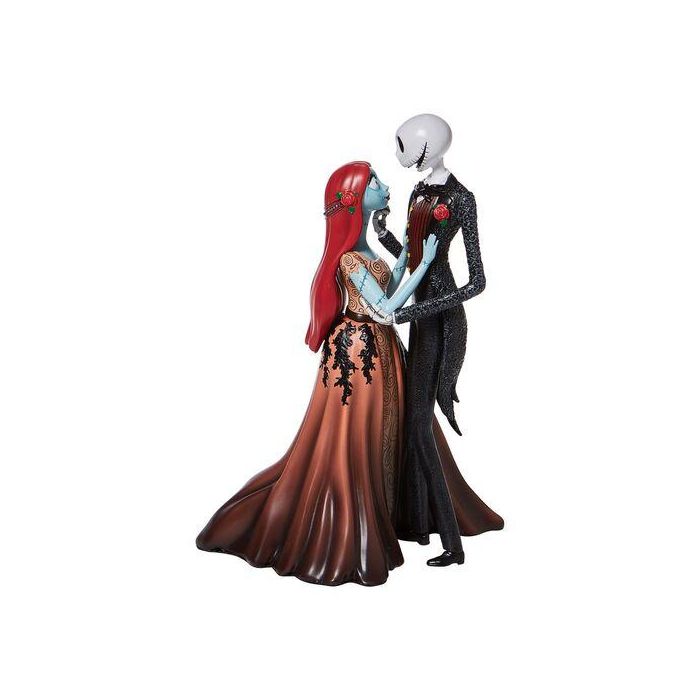 Enesco Figura Disney Pesadilla Antes de Navidad Jack & Sally Pintada a Mano 24 cm Resina de Piedra de Alta Calidad