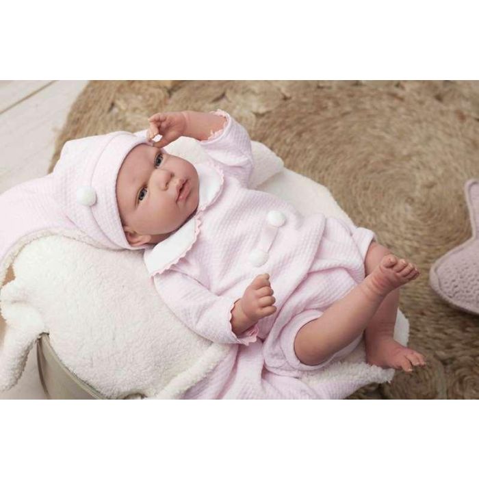 Muñeca reborn arias 40 cm raquel con manta y peluche 1