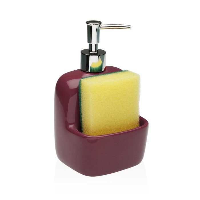 Dispensador de Jabón Versa BURGUNDY Cerámica 9,4 x 17,8 x 10,5 cm