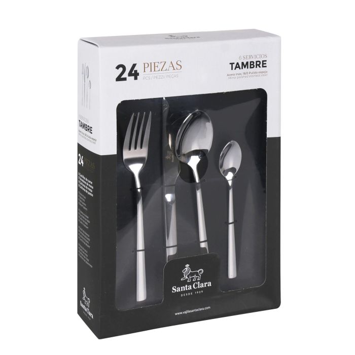 Santa Clara Cubertería 24 Piezas Acero Inoxidable Tambre (6 Unidades) 5