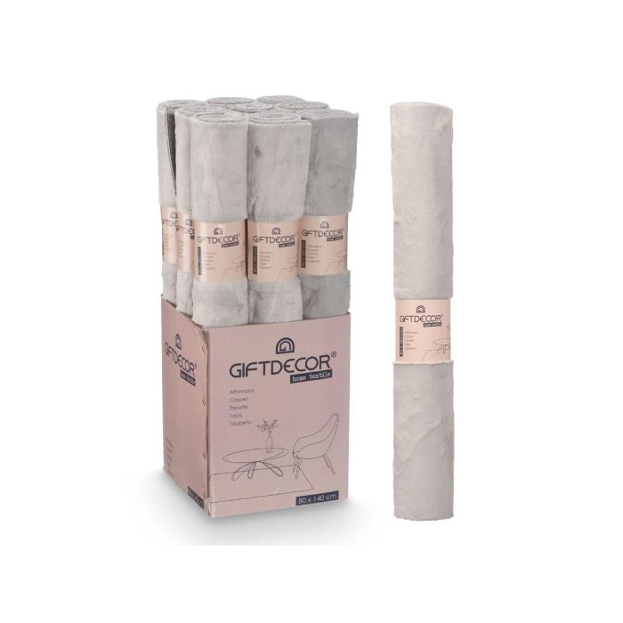 Giftdecor Alfombra Soft Gris Claro 80x140 cm 100% Poliéster (9 Unidades) 2 Giftdecor Alfombra Soft Gris Claro 80x140 cm 100% Poliéster (9 Unidades) 2