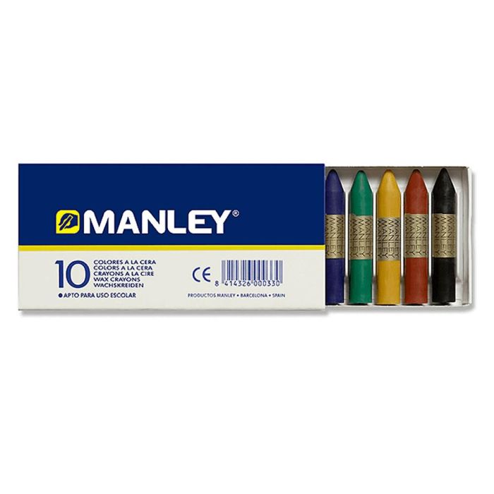 Manley Ceras 60 mm Colores Surtidos Estuche 10 Ud 3