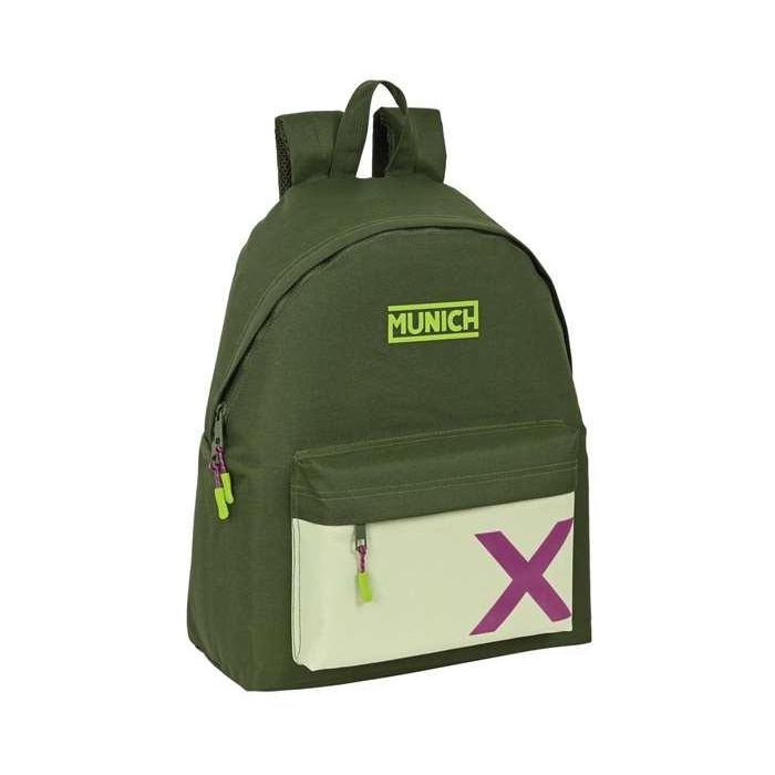 Mochila Escolar Munich Bright khaki Verde 33 x 42 x 15 cm Mochila Escolar Munich Bright khaki Verde 33 x 42 x 15 cm