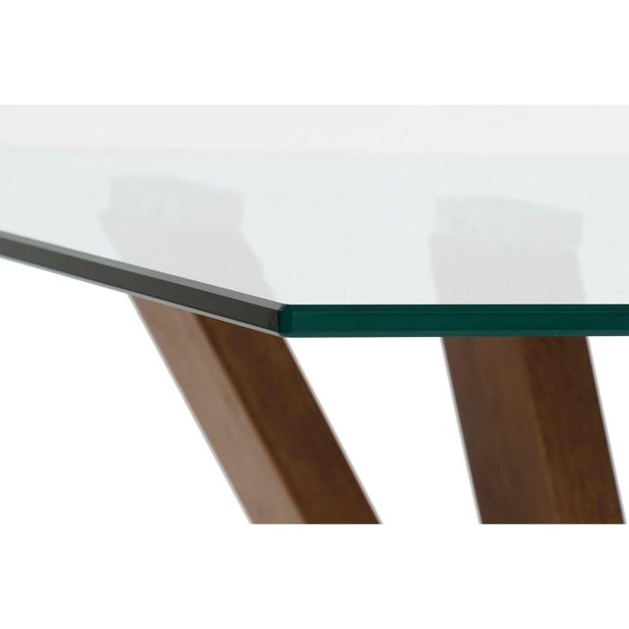 Mesa de Centro DKD Home Decor Cristal nogal (130 x 70 x 42 cm) 3 Mesa de Centro DKD Home Decor Cristal nogal (130 x 70 x 42 cm) 3