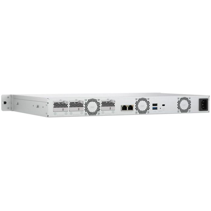 QNAP TS-h765eU NAS Bastidor 1U Intel Atom 8 GB DDR5 QuTS hero, 4 bahías 3.5", 3 ranuras NVMe PCIe E1.S/M.2, 10GbE 7