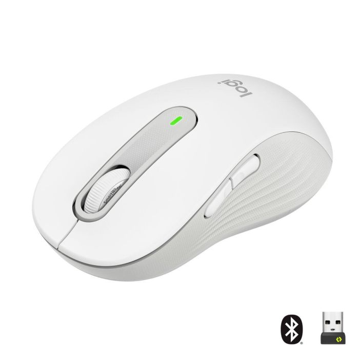 Ratón Inalámbrico Logitech Signature M650 L - Silencioso Tamaño Grande, Bluetooth, Botones Programables - Blanco 2