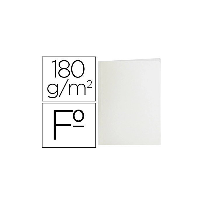 Liderpapel Subcarpeta Folio Blanco 180g/m2 Cartulina 0 Liderpapel Subcarpeta Folio Blanco 180g/m2 Cartulina 0
