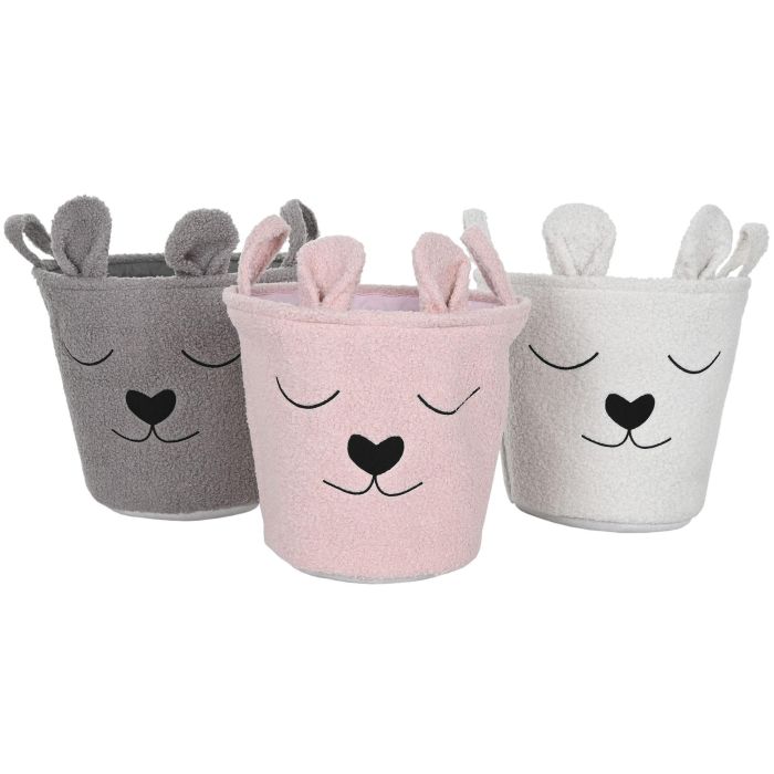 DKD Home Decor Cesta Kids Beige Marron 35 x 41 x 35 cm (3 Unidades) 3