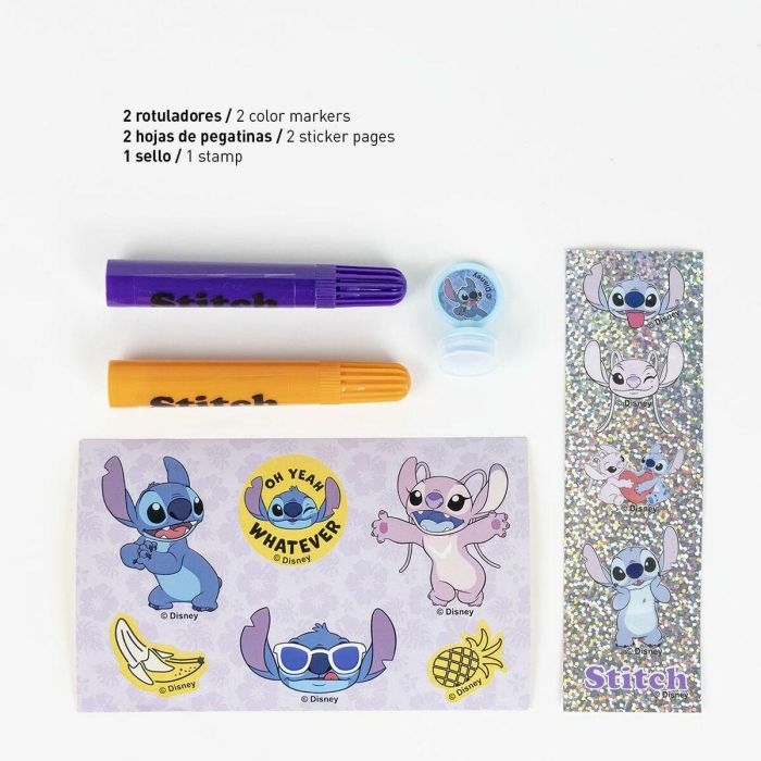 Set papeleria coloreable Stitch Disney 13 Set papeleria coloreable Stitch Disney 13