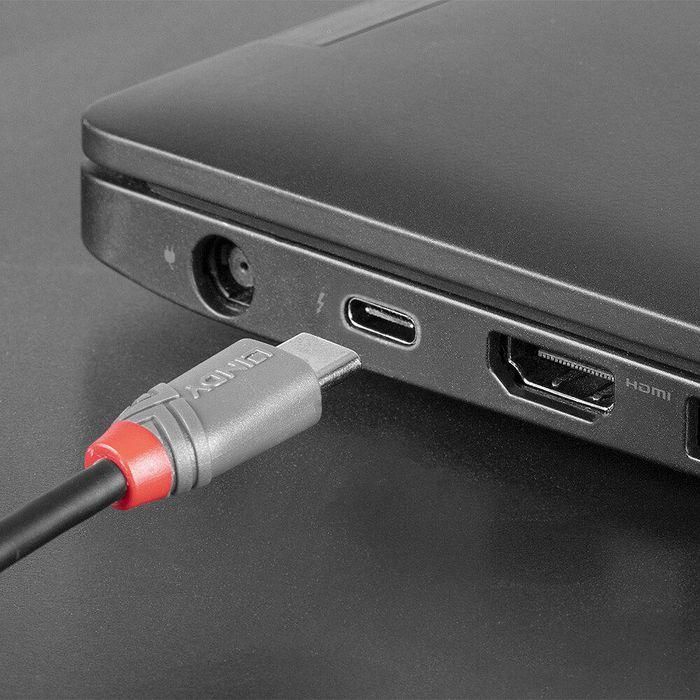 Lindy 1m USB 2.0 Type C to Micro-B Cable, Anthra Line 4 Lindy 1m USB 2.0 Type C to Micro-B Cable, Anthra Line 4