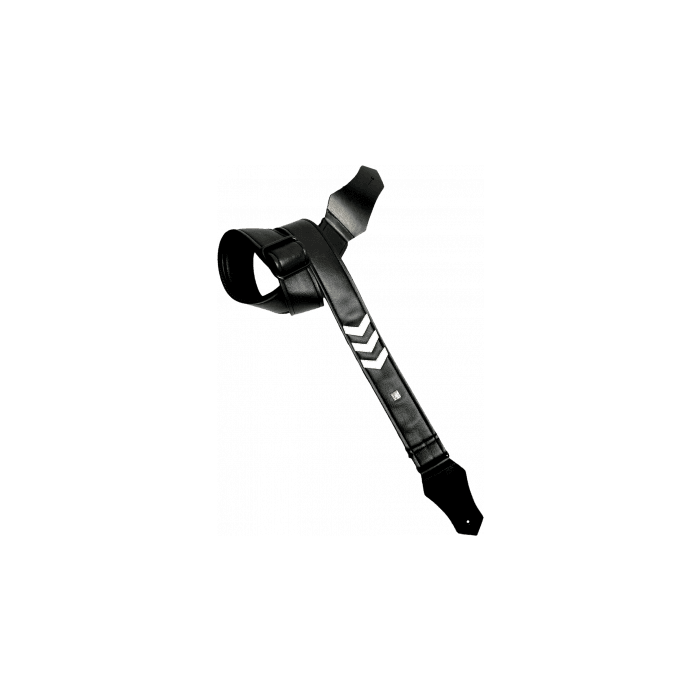 GETM Correa Guitarra Bajo Sergeant White Acolchada Ajustable Hasta 165 cm Polipiel Nailon Piel