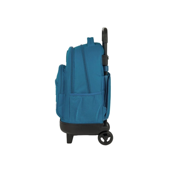 Blackfit8 Egeo Mochila Grande con Ruedas Compacta Extensible y Organizada Color Azul 33x45x22cm 2