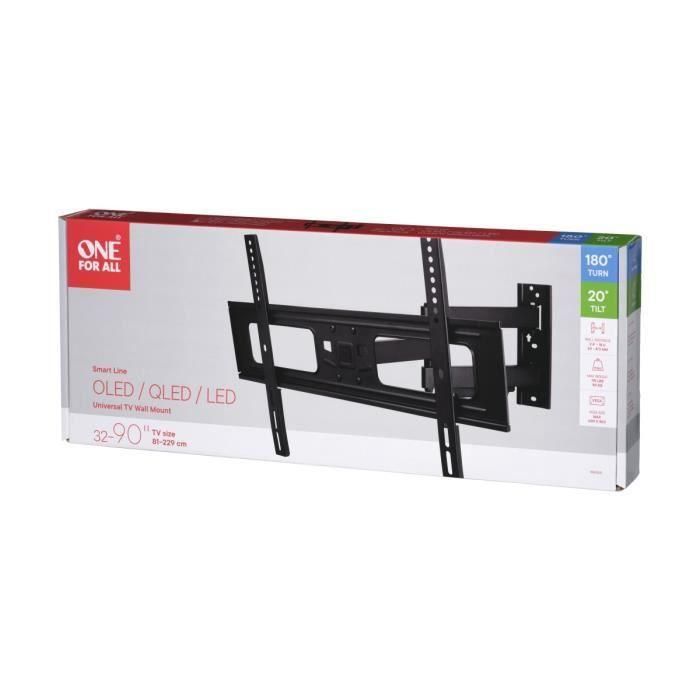 ONE FOR ALL WM2651 Soporte de pared giratorio y con inclinación de 180 ° para TV de 81 a 213 cm (32-84) 2