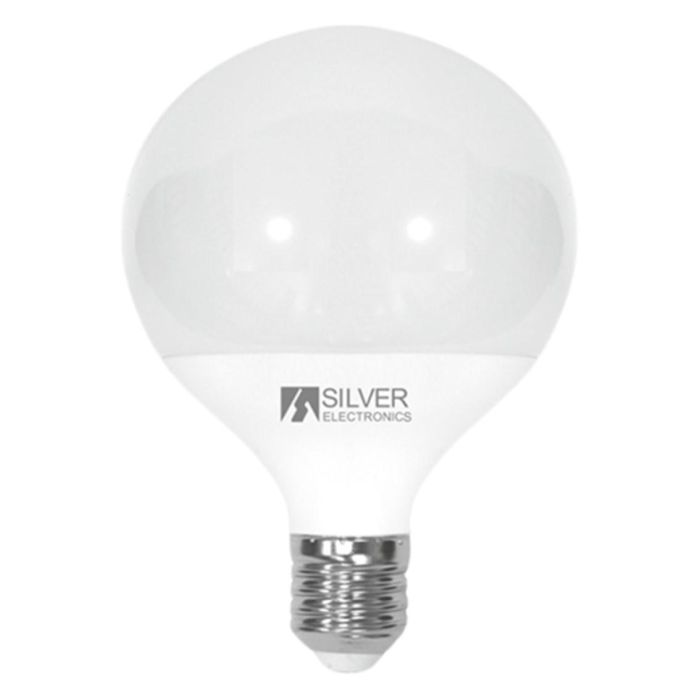 Silver Bombilla Led Decorativa Globo, 12W (Equivalente 90W), Luz Blanca 5000K, Casquillo E27, Clase A+