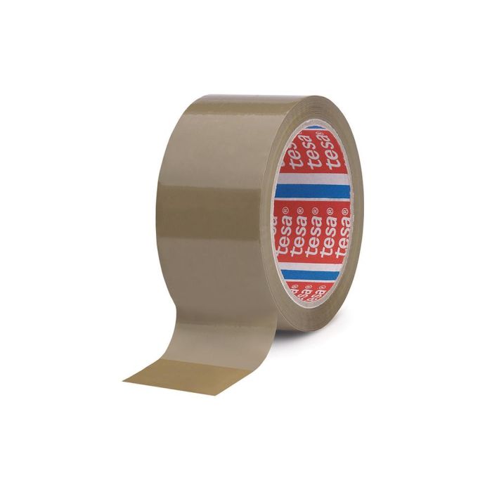 Cinta Adhesiva Tesa Marron Pp 66 Mt X 50 mm Para Embalaje 6 unidades 2