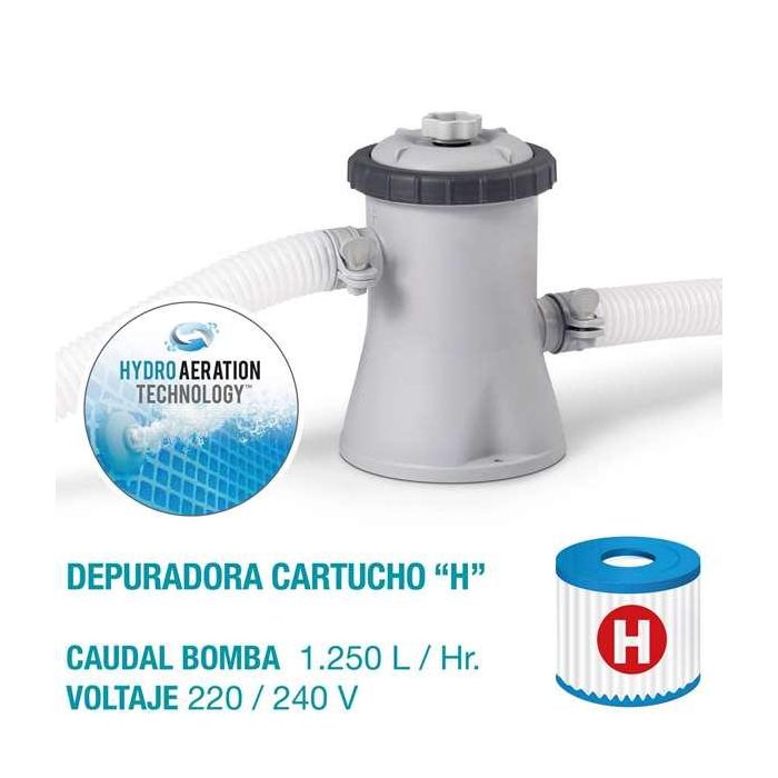 Intex Piscina Hinchable Redonda Easy Set con Depuradora Filtro 3077 Litros 305x61 cm 21