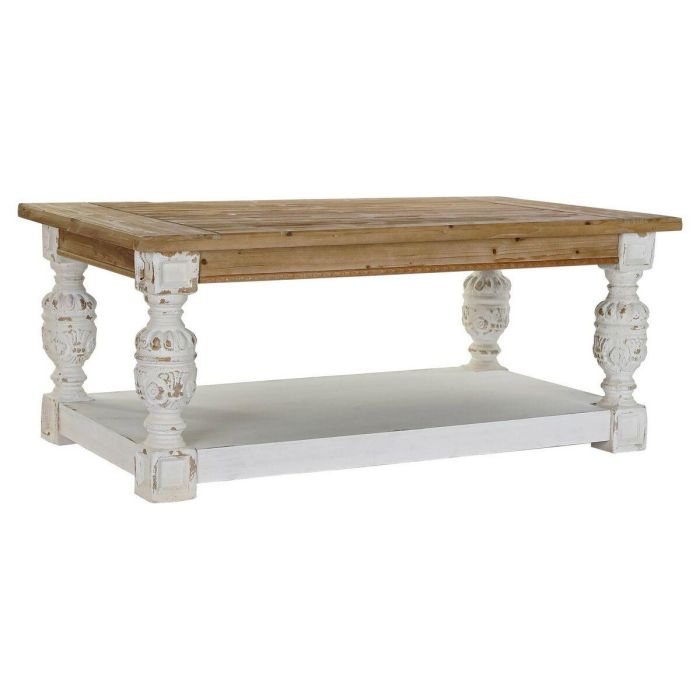 Mesa auxiliar DKD Home Decor Abeto Aluminio Blanco Marrón claro 120 x 70 x 50 cm Madera MDF 1 Mesa auxiliar DKD Home Decor Abeto Aluminio Blanco Marrón claro 120 x 70 x 50 cm Madera MDF 1