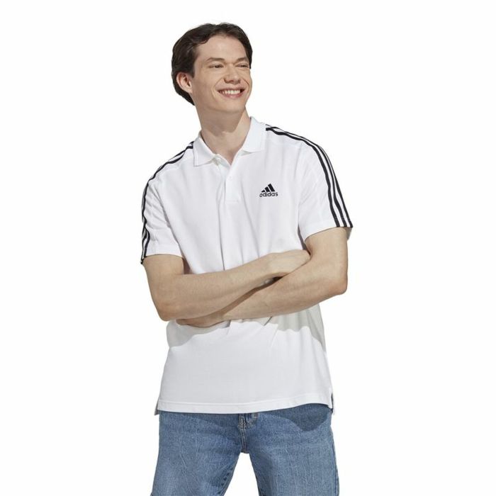 Polo de Manga Corta Hombre Adidas Essentials Blanco XL 4 Polo de Manga Corta Hombre Adidas Essentials Blanco XL 4