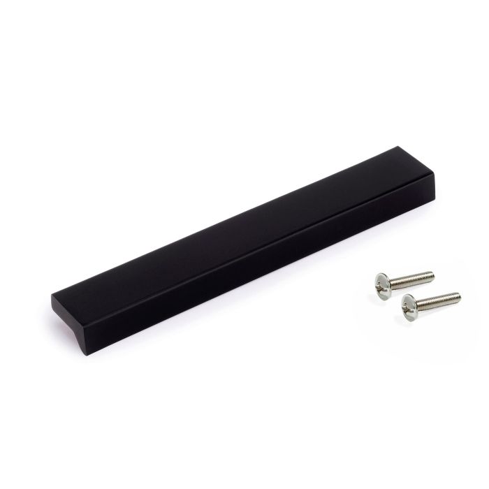 Emuca Lote de 5 tiradores para mueble Xirivella, L160mm, intereje 128mm, Aluminio, Anodizado negro 1 Emuca Lote de 5 tiradores para mueble Xirivella, L160mm, intereje 128mm, Aluminio, Anodizado negro 1