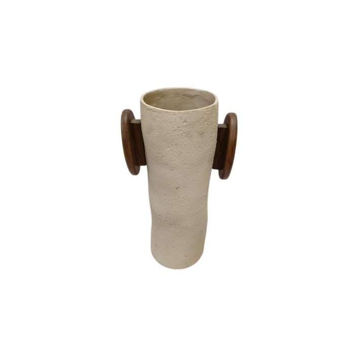 DKD Home Decor Jarrón Crudo Marron 15 x 44 x 23 cm Papel Mache