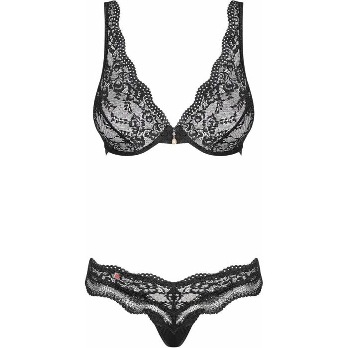 Conjunto de Lencería Obsessive Luvae Negro L/XL 1