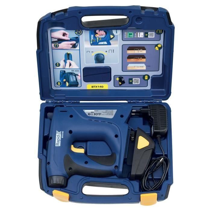 Rapid BTX140 Clavadora / Grapadora Eléctrica Inalámbrica de Iones de Litio 7.2V - Más de 1300 Grapas por Carga 2