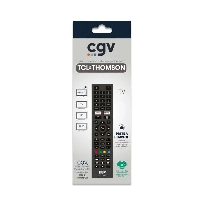 FIDELIO CGV3322103009801 Mando a distancia para TV TCL y Thomson Sin programación 1 FIDELIO CGV3322103009801 Mando a distancia para TV TCL y Thomson Sin programación 1