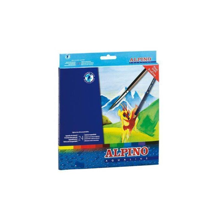Alpino Lápices De Colores Aqualine Acuarelables 175 mm Estuche De 24 C-Surtidos Alpino Lápices De Colores Aqualine Acuarelables 175 mm Estuche De 24 C-Surtidos
