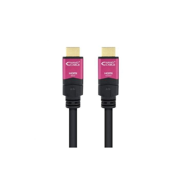 Cable HDMI NANOCABLE 10.15.3715 4K HDR 15 m Negro 1 Cable HDMI NANOCABLE 10.15.3715 4K HDR 15 m Negro 1