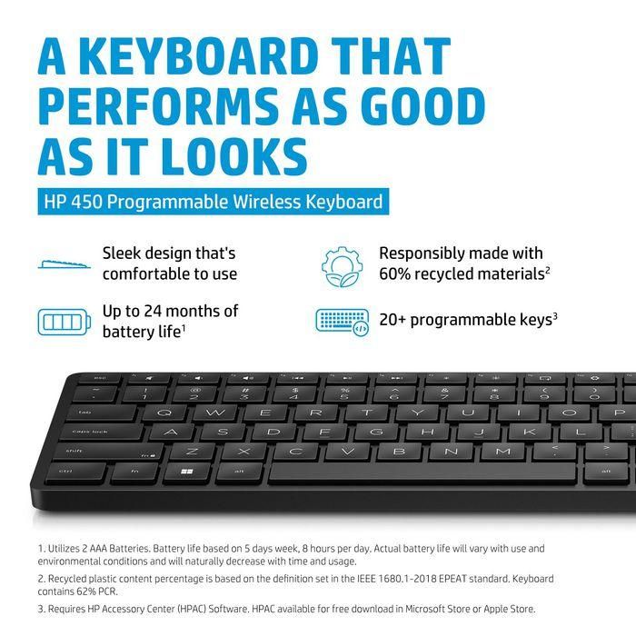 HP 450 Programmable Wireless Keyboard 6 HP 450 Programmable Wireless Keyboard 6