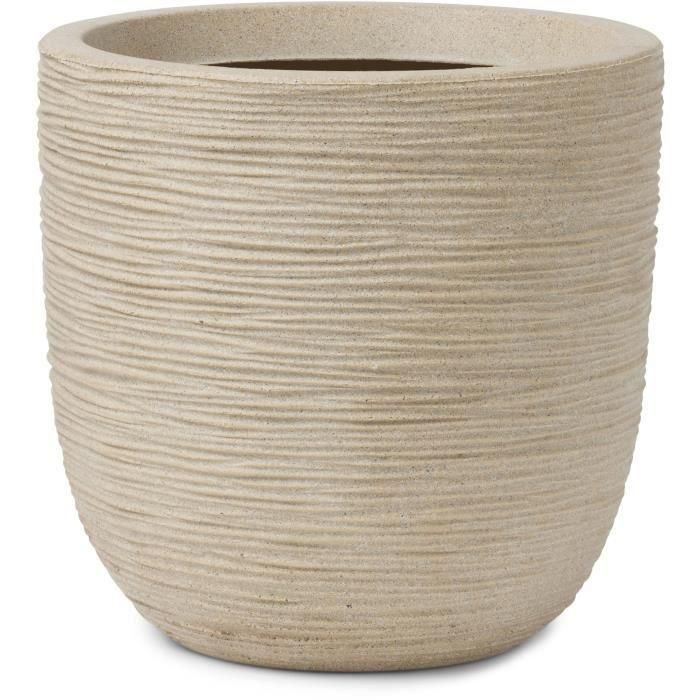 Maceta de bolas - CAPI EUROPE - WASTE RIB NL - 35 x 34 cm - Terrazo beige Maceta de bolas - CAPI EUROPE - WASTE RIB NL - 35 x 34 cm - Terrazo beige