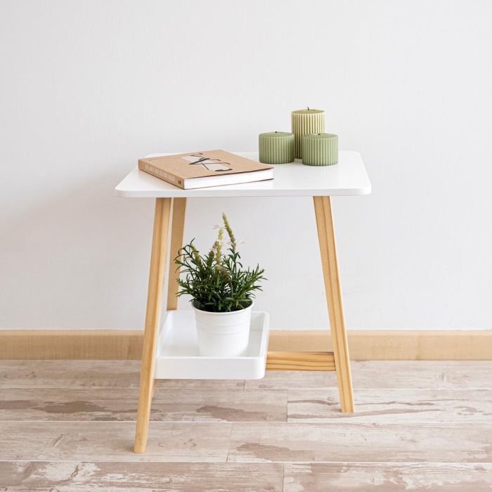 Vinthera Mesilla Moa Madera Melamina y Patas de Pino 43x38x48 cm 2