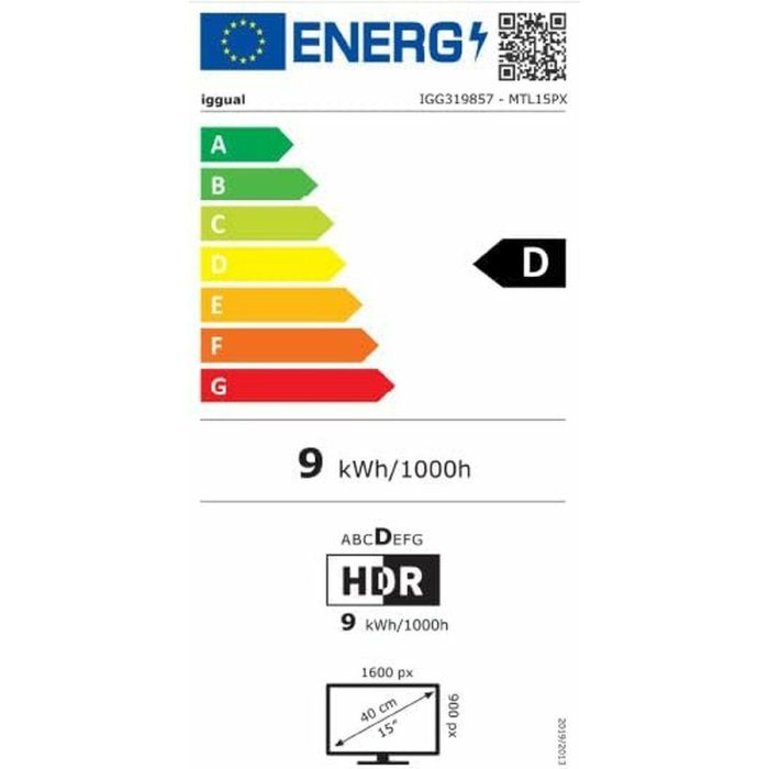 Monitor iggual IGG319857 15" HD+ 1