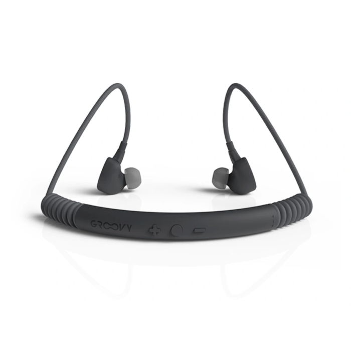 Groovy Auriculares Inalambricos Bluetooth Neckband con Microfono, Gris Oscuro 1