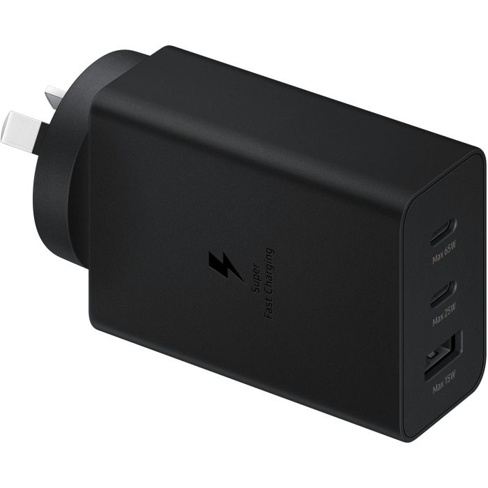 Samsung EP-T6530 Cargador de Pared Negro con 2 Puertos USB-C para Smartphone, Tableta, Portátil, Auriculares y Smartwatch 6