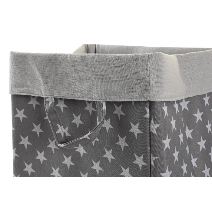 DKD Home Decor Cesta Basicos Gris Blanco 30 x 45 x 30 cm (6 Unidades) 1