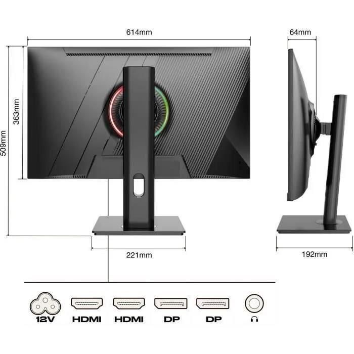 Japannext JAP1717662470195 Pantalla Gaming 27" WQHD 165Hz Soporte ergonómico DP 1.4 HDMI 2.0 1 Japannext JAP1717662470195 Pantalla Gaming 27" WQHD 165Hz Soporte ergonómico DP 1.4 HDMI 2.0 1