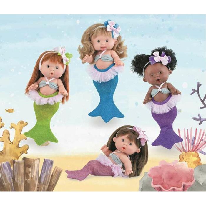 Muñeca nenote princesses of the sea en estuche. cuerpo y extremidades de vinilo 26 cm