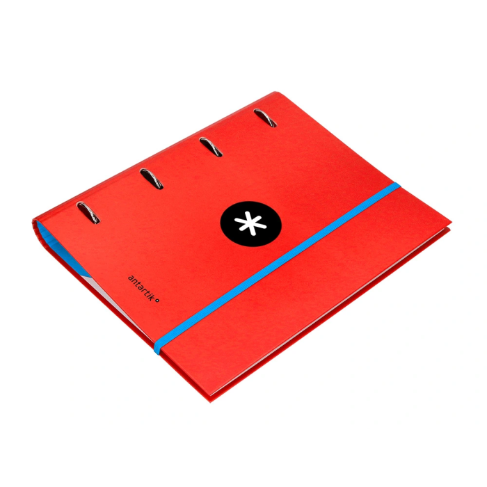 Antartik Carpeta con recambio A4 cuadro 5mm con solapa y 4 anillas 40mm, color rojo 6 Antartik Carpeta con recambio A4 cuadro 5mm con solapa y 4 anillas 40mm, color rojo 6