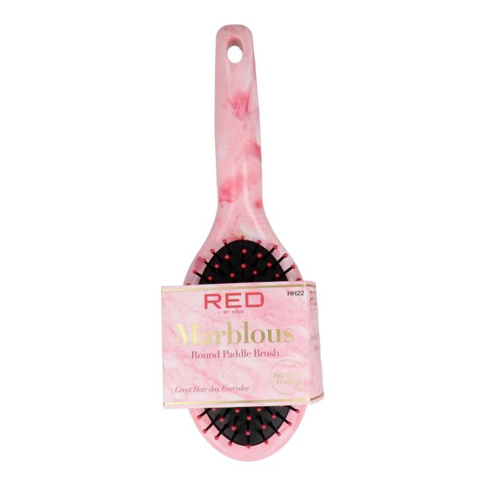 Red Kiss Marblous Round Paddle Brush