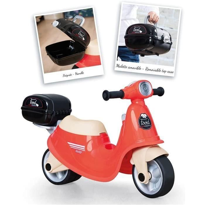 Smoby - Porta scooter Food Express - Para niño a partir de 18 meses - Ruedas silenciosas - Portaequipajes - Estuche extraíble 1 Smoby - Porta scooter Food Express - Para niño a partir de 18 meses - Ruedas silenciosas - Portaequipajes - Estuche extraíble 1