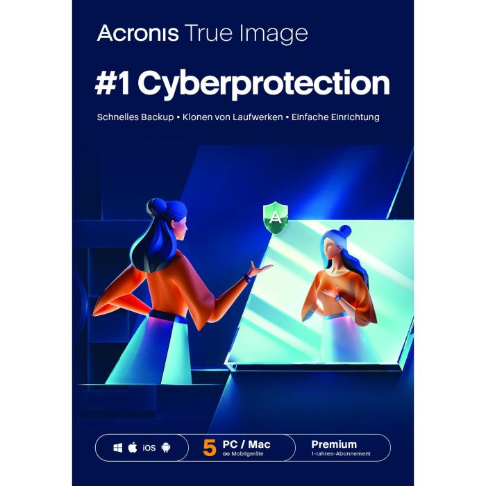 Acronis True Image Premium - Suscripción 1 Año - 5 Ordenadores + 1 TB Acronis Cloud Storage - Descarga Digital