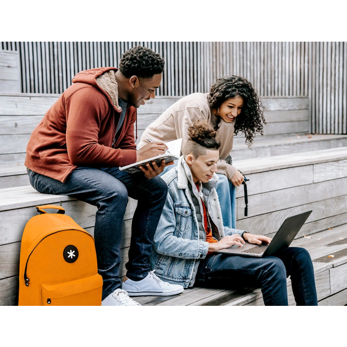 Antartik Mochila con Asa y Bolsillos con Cremallera Color Mostaza 310x160x410 mm 15