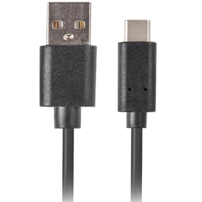 Lanberg Cable USB-C a USB-A 2.0 Macho 1.8m Negro Quick Charge 3.0 1